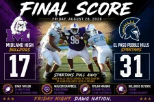 Bulldogs Can't Find Rhythm Early, Fall 31-17 to Pebble Hills in Season Opener